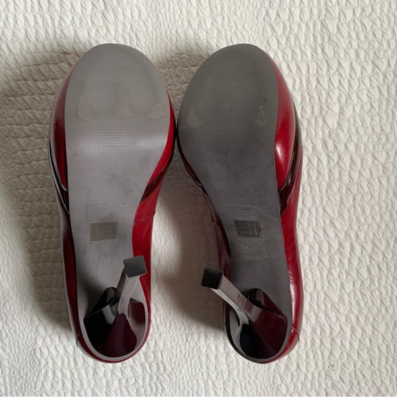 Carvela Oxblood Leather Platform High Heels Loafer Stilettos EU38 UK5 - Picture 7 of 14